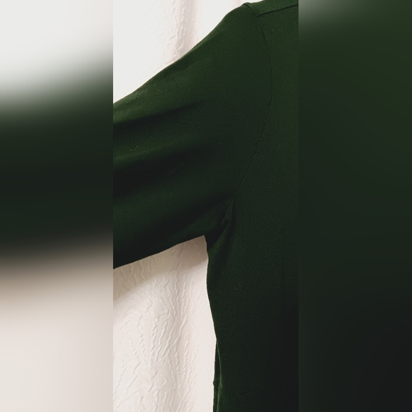 J Jill Dress Womens Wearever Collection Forrest Green Jersey Knit Buttons Size M - Picture 3 of 10